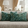 thumbnail image 2 of Renue Tatum 13" x 24" Velvet Throw Pillow - Juniper Teal in Set of 2, 2 of 7