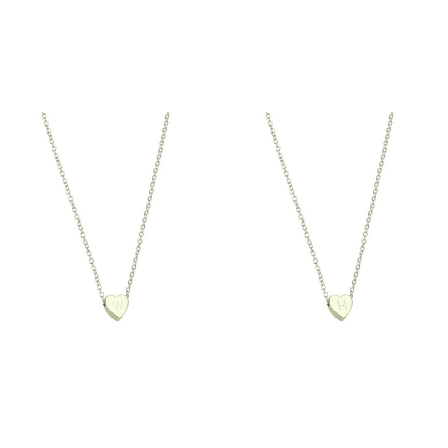 (Lot de 2) Rinsvye 26 Collier Alphabet initial en Forme de Cœur pour Hommes Bijoux Collier pour Femmes Chaînes de Collier Colliers pour Femmes A Bijoux pour Femmes Z 26 Alphabet initial Colliers en Or pour Femmes Colliers Chaîne Gi