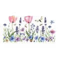 thumbnail image 1 of Vinilos decorativos florales para pared, decoración floral floreciente, fondo decorativo para el hogar, arte mural floral, murales para habit, 1 of 9