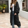 thumbnail image 2 of Sweater for Women Oversize Long Open Front Cardigan With Pocket Solid Color Loose Fit Knitted Lightweight Sweaters, 2 of 4