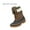 BROWN, variant on Toddlers Kids Boys Girls Winter Snow Boots Waterproof Outdoor Shoes KMONTE-1 BROWN Size 6
