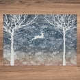 thumbnail image 3 of Ambesonne Christmas Jigsaw Puzzle Durable Cardboard, Flying Deer Ombre Snow, 1000 pcs, Blue and White, 3 of 5