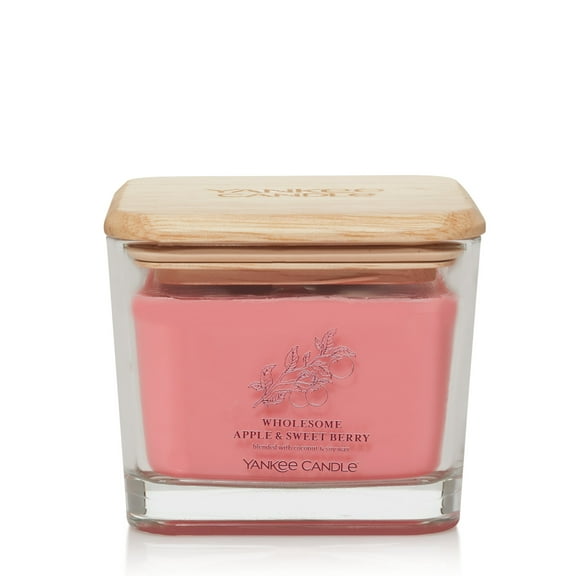 Yankee Candle Wholesome Apple & Sweet Berry Well Living Collection Medium 3-Wick Square Candle, 11.25 oz.