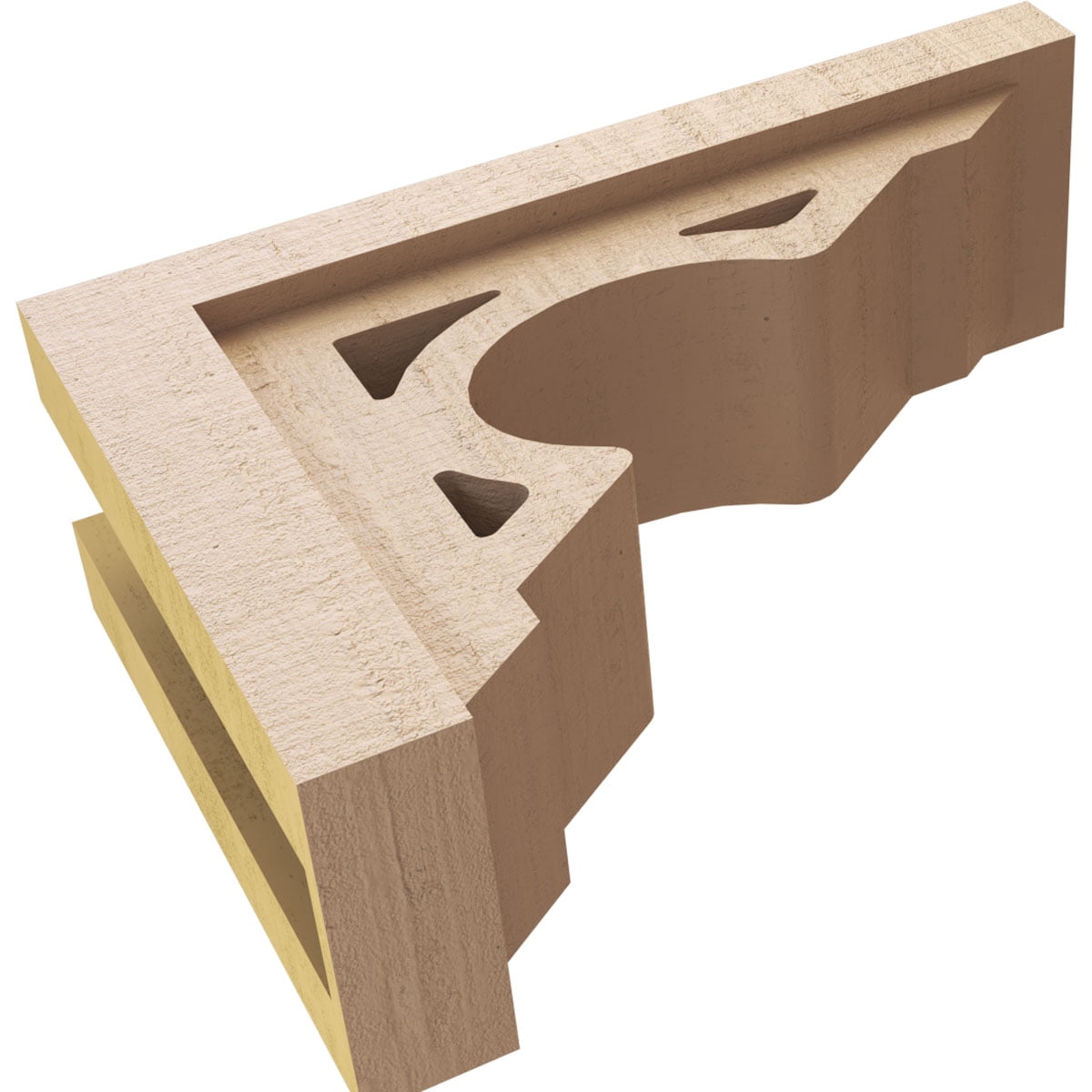 5"W x 15"D x 10"H Classic Sheridan Rough Cedar Woodgrain TimberThane Corbel, Primed Tan