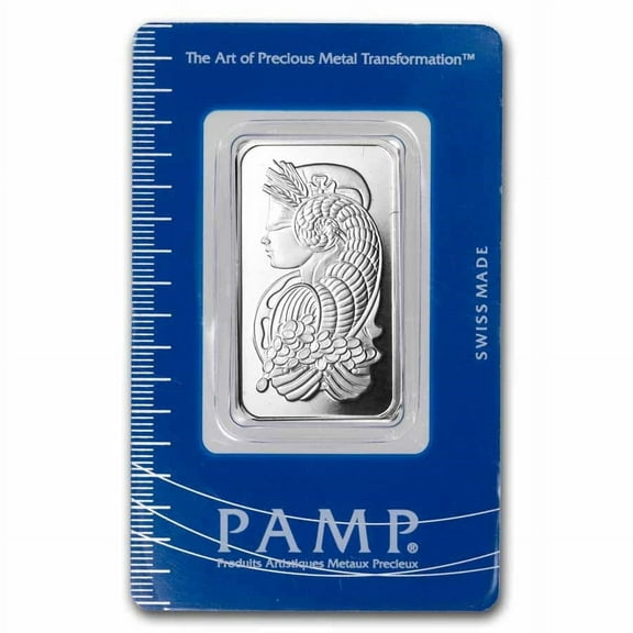 Pamp Suisse Lady Fortuna 1 oz Platinum Bar in Assay