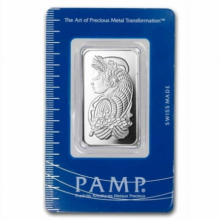 Pamp Suisse Lady Fortuna 1 oz Platinum Bar in Assay