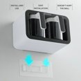 thumbnail image 1 of Spice Organizer Wall Mounted Kitchen Seasoning Spice Container Holder 400ml Plastic Sugar Salt Container, 2 Cups, Black, 1 of 1