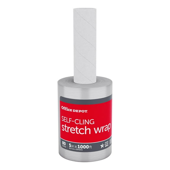 Office Depot® Brand Stretch Wrap Film, 5" x 1000' Roll, Clear