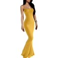thumbnail image 1 of ORUYROP Robe Maxi Moulante pour Femmes Aguichant à Bretelles Spaghetti Sans Manches Moulante Longue 2023, 1 of 7