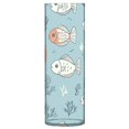thumbnail image 2 of Plastic Vase 11.8"×3.9" Translucent Cylinder Vase Durable Flower Vase Storage Bottle for Modern Home Wedding Decor Cartoon Fish, 2 of 6