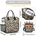 thumbnail image 5 of Beige and Black Of Leopard Print Womens Lunch Box for Work,Insulated Large Lunch Bag for Tween and Teen,Loncheras Para Mujer,Leakproof Adult Lunch Bag for Work,Beach,Travel,Picnic,Camping, 5 of 7