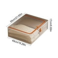 thumbnail image 3 of 55x49x19cm Storage Bags,Stackable Storage Bins with Zipper Lid,Transparent Storage Box,Household Fabric Storage Box,Space Saving,for Bedroom Dormitory Under-Bed & Closet, 3 of 6
