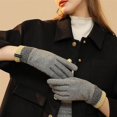 thumbnail image 3 of Guantes de invierno para mujer con pantalla táctil, dedos, mensajes de texto, puños elásticos, guantes térmicos a prueba de viento, 3 of 4