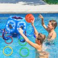thumbnail image 4 of Juguetes para piscina de pulpo para niños, aro y anillos de baloncesto inflables 2 en 1, 4 of 4