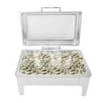 thumbnail image 3 of 9L Ensemble de Buffet de Chafing, Chauffe-Plat en Acier Inoxydable avec Couvercle Visible, Serveur de Chafing Anti-Rouille avec Bac à Nourriture pour les Restaurants d'Hôtels, 3 of 8
