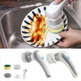thumbnail image 1 of Cepillo eléctrico para lechadas - Herramienta recargable de limpieza con 3 cabezales de cepillo para baldosas de baño, cocina, bañera y suelo, 1 of 7