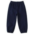 thumbnail image 3 of HXWCHs Boys Cargo Pants Multi-Pocket Boys Winter Thermal Jogger Sweatpants with Elastic Waistband for Casual Outdoor Sports and Play 6-12 Month Navy, 3 of 5