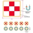 thumbnail image 2 of Tic Tac Toe Interactive Magnetic Creative Wooden Board Game Wooden Travel Game, 2 of 10