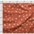 thumbnail image 2 of Soimoi Floral Print, Poly Taffeta Fabric, Decor Sewing Fabric by The Yard 56 Inch Wide, Decorative Fabric for Outdoor Upholstery, Umbrellas and Home Accents, Orange, 2 of 5