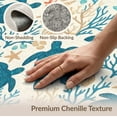 thumbnail image 6 of ODIKA 3'x5' Washable Accent Rug Pet Friendly, Non-Shedding Mat Border Stained Entryway Teal Beachy Cherry Nautical Turtle Ocean Playful for Bedside, Nursery Room, 6 of 7