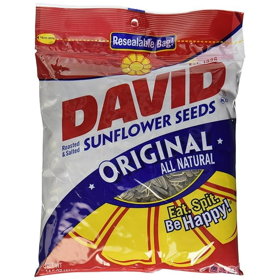 DAVID Roasted and Salted Sunflower Seeds, Original Flavor, 14.5oz.