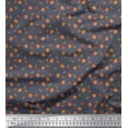 thumbnail image 1 of Soimoi Viscose Chiffon Fabric Leaves & Pumpkin Halloween Print Fabric by Yard 42 Inch Wide, 1 of 1