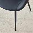 thumbnail image 3 of NYEESS Set of 6 Black PU Dining Chairs with Metal Legs, Modern Kitchen and Office Seating, 3 of 10