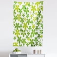thumbnail image 1 of Leaves Tapestry, Lucky Shamrock Irish Themed Nature Pattern Clovers Blossom Repetition, Fabric Wall Hanging Decor for Bedroom Living Room Dorm, 5 Sizes, Lime Green and White, by Ambesonne, 1 of 1