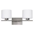 thumbnail image 1 of Whitfield Lighting VL207-2SS Coiffeuse en Acier Inoxydable avec Verre Lavé à l'Acide, 1 of 1
