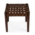 thumbnail image 2 of Butler Specialty Company Kerry Leather Woven Stool - Brown, 2 of 6