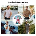 thumbnail image 5 of Fuzoiu Tropical Flamingo Pool Float Print Men's Polo Shirts Short Sleeve,Golf Shirts for Men,Mens Golf Shirt Moisture Wicking Quick-Dry-Large, 5 of 6