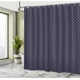 thumbnail image 4 of Ambesonne Damask Shower Curtain, Middle Eastern Swirly Art, 69"Wx75"L, Indigo Dark Khaki, 4 of 4