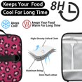thumbnail image 4 of Black and Pink Leopard Print Insulated Lunch Bag with Shoulder Strap and Bottle Holder,Bento School Lunch Bag Box,11x9.5x3.5 Inches, 4 of 5