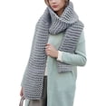 thumbnail image 1 of tredstone Foulards pour Dames à la Mode Doux et Confortables Cadeaux Attentionnés Foulard d'Hiver pour Femmes Grand Application Gris, 1 of 6