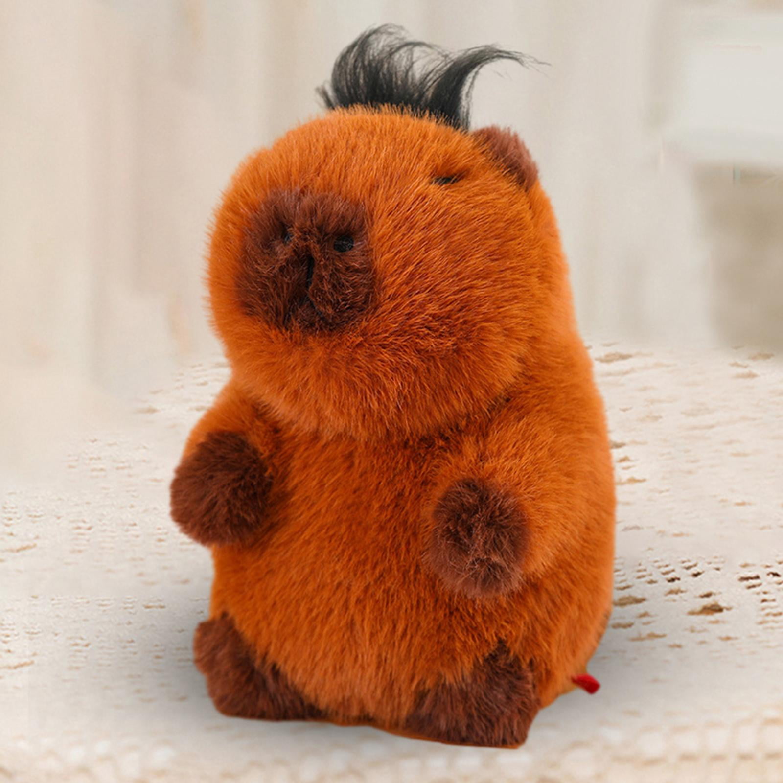LeeQinersw Capybara Plush Toy Cute Capybara Stuffed Animal Capybara Soft Toy for Boys Girls 35cm with hair