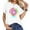 White, variant on National Donut Day Cool Sweet Tooth Party Funny Mo Cute short sleeve shirts for women - Unique Printed Tee with Comfortable Fabric