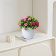 thumbnail image 2 of Viflosae Faux Flowers in Vase Artificial Indoor Plants Simulated Flower Bonsai Wedding Home Decoration Living Room Decoration Fake Flower Bonsai Ornaments, 2 of 7
