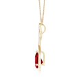 thumbnail image 2 of ANGARA Lab Grown 1.9 Ct Twisted Infinity Floating Ruby Drop Pendant for Women in 14K Yellow Gold (Size-9x7mm) | July Birthstone, Anniversary, Jewelry Gift for Women | Lab-Grown Ruby Necklace, 2 of 7