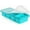 Aqua blue 1-pack, variant on Silicone Freezer Tray with Lid - 1 Cup Silicone Food Freezer Tray - Large Ice Cube Freezer Molds - Soup, Sauce, leftovers, Homemade Meal Prep Freezing Kitchen Storage Containers - Aqua - 2-Pack