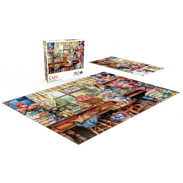 Buffalo Games Crafty Cat Crafts 750-Piece Adult Interlocking 24 x