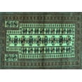 thumbnail image 1 of Ahgly Company Indoor Rectangle Persian Turquoise Blue Traditional Area Rugs, 7' x 10', 1 of 4