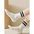thumbnail image 4 of YooGuoGuo Women's 6 Pairs Stripes Ankle Socks Casual Sporty Calf Socks, 4 of 6