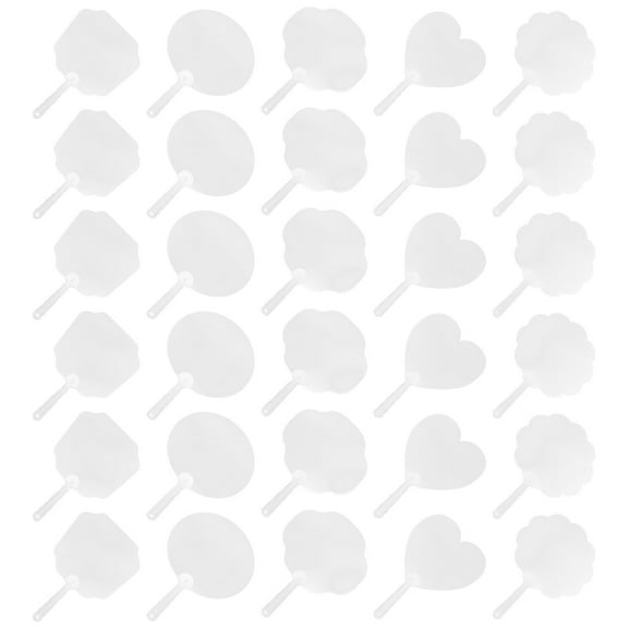 50 Pcs Portable Blank Fan Folding Fans Hand DIY Handheld Child