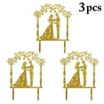thumbnail image 2 of 3PCS Wedding Cake Topper Acrylic Couples Proposal Cake Pick Cake Decoration, 2 of 7