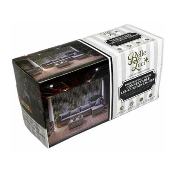 Holiday Bright Lights 136231 608 Lumens Connectable Curtain Light, Warm White
