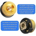 thumbnail image 3 of 2 Pack Camping Gas Adapter Auto-off For Butane Canister To Screw Gas Cartridge, 3 of 5