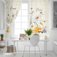 thumbnail image 5 of White Daisy Blackout Curtains for Bedroom, Spring Floral Elegant Pastoral Bees Watercolor Thermal Insulated Kitchen Drapes with Grommets, Light Blocking Window Treatment, 2 Panels 27.5" x 39", 5 of 7