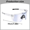 thumbnail image 3 of Photochromic Safety Glasses, UV400 Photochromic Polarized Safety Glasses - Impact Resistant Lens Transition Sunglasses for Sports & Work, Blue, 3 of 8