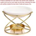 thumbnail image 4 of New Product,metal Essential Oil Burner Wax Melting Burner With Ceramic Bowl, Home Decor Tea Light Candle Holder Aroma Diffuser, Round (gold), 4 of 5