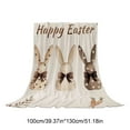 thumbnail image 3 of Eespoir Bunny Print Easter Blanket, Stuffed Cozy Throw For Sofa Bed, Spring Holiday Decor Blanket, Living Room Accent, Gift For Her, Warm, Washable(B), 3 of 6